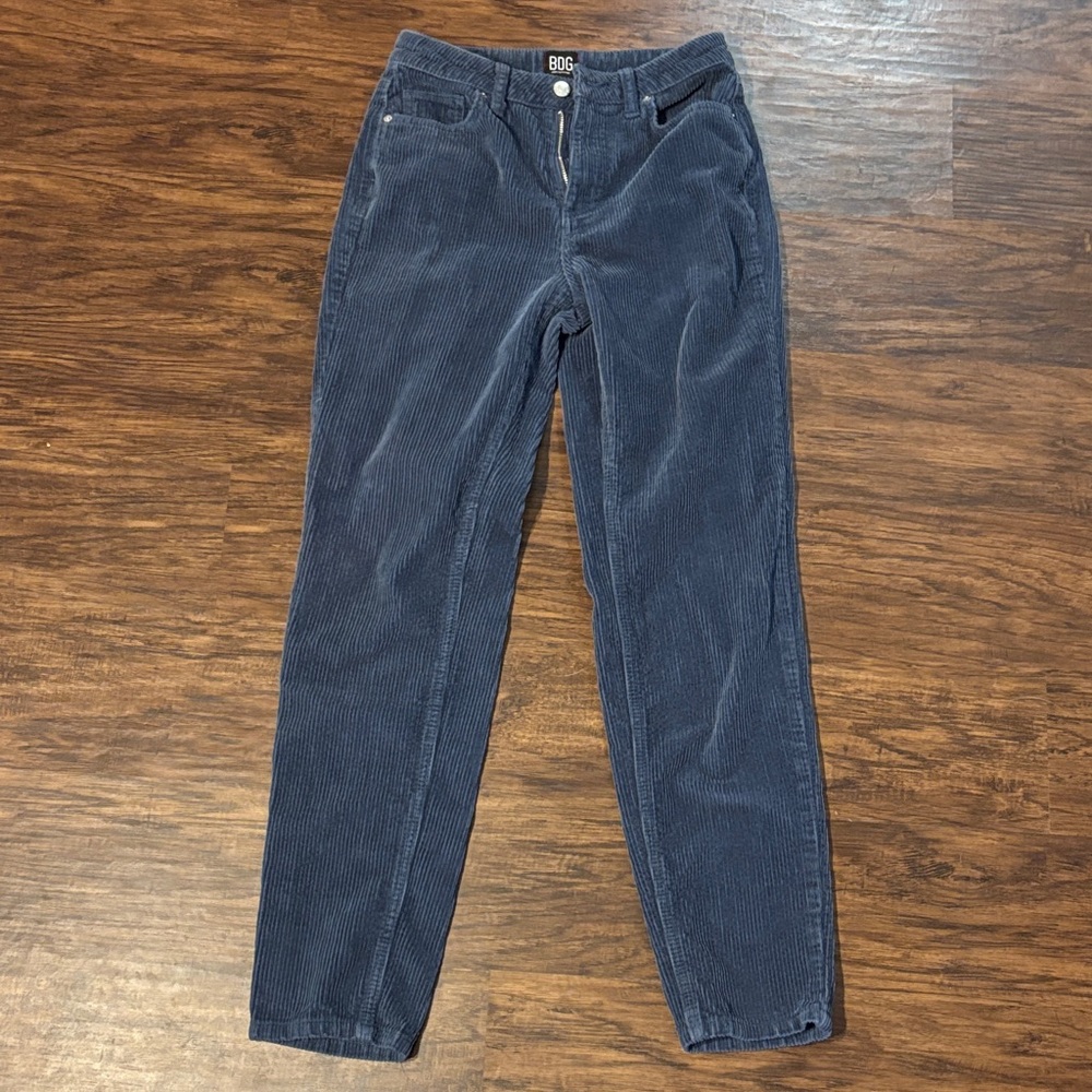 BDG Navy Corduroy Straight-Leg Pants